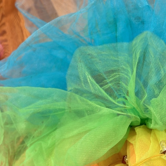 Unicorn container bundle light up tutu neon rainbow & rainbow ponytail headband - Picture 8 of 9